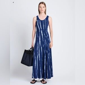 Proenza Schouler Blue and White Maxi Dress